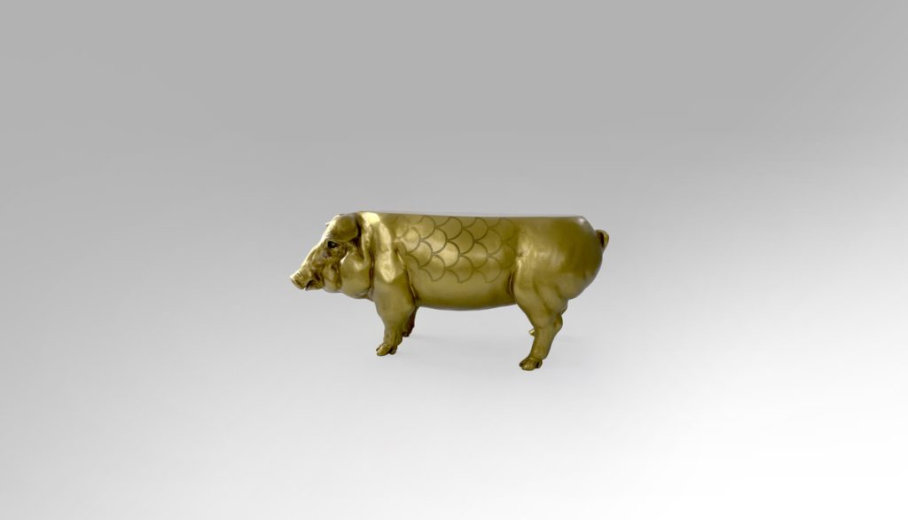 CERDO DORADO ESCAMAS Colección 0170