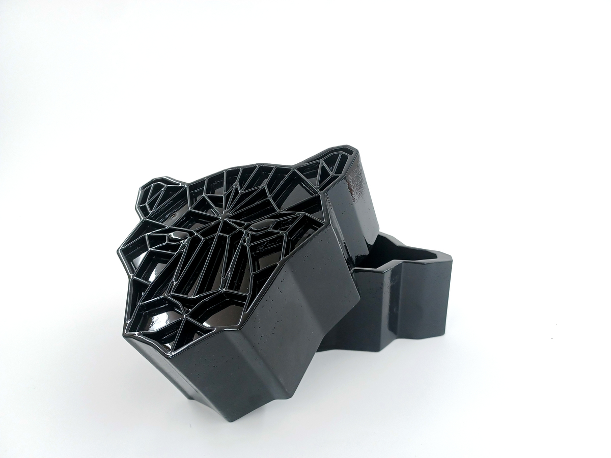 Ref: Caja geométrica negra Panthera, Madrid 0885 - Disponibilidad: Verde