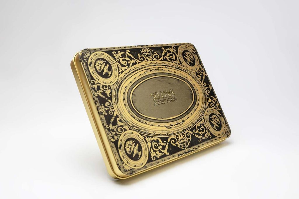 CAJA CUENTA METAL 50 Days, Albert Adrià, Londres 0189