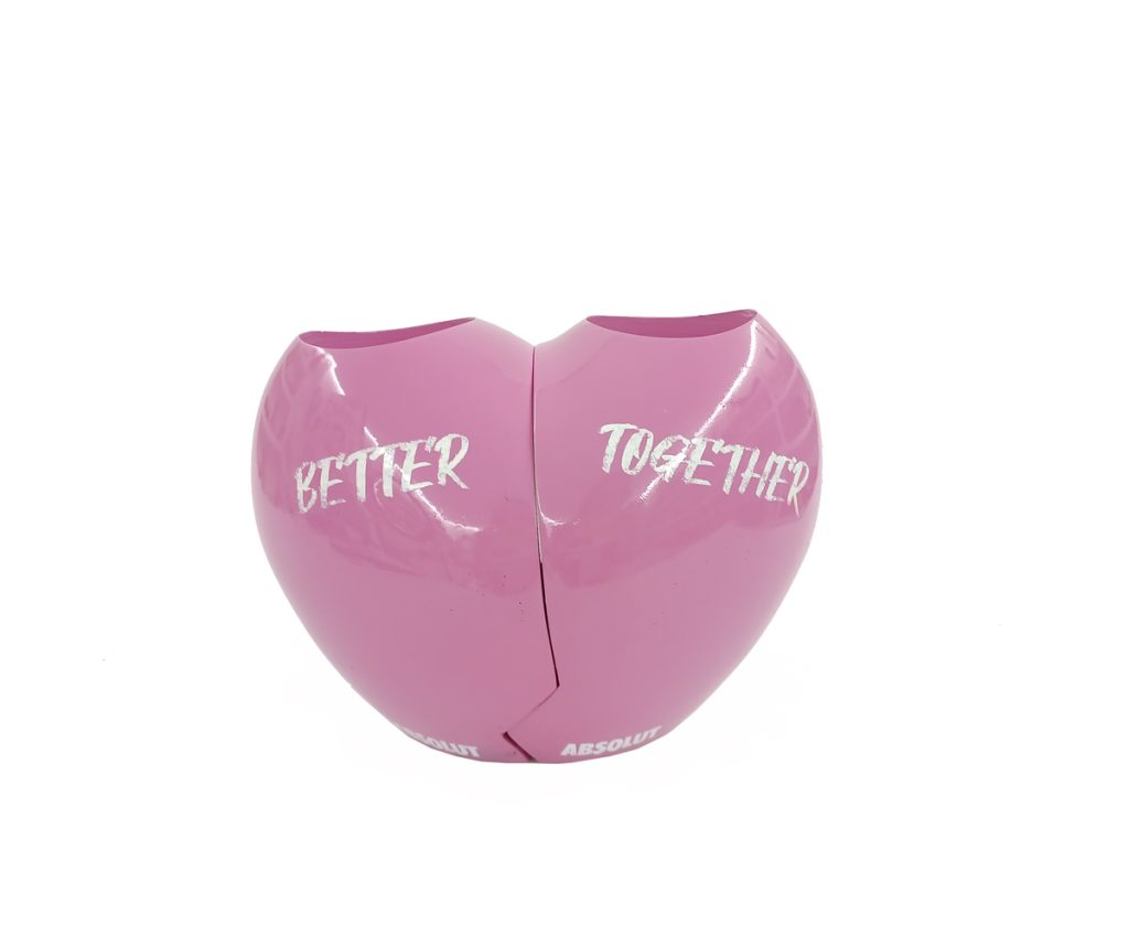 Ref: Corazón partido Absolut Pernod Ricard 0737 - Disponibilidad: Rojo